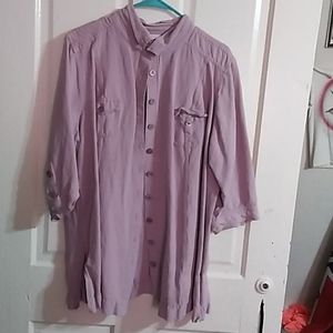 Light purple button-up women's shirt